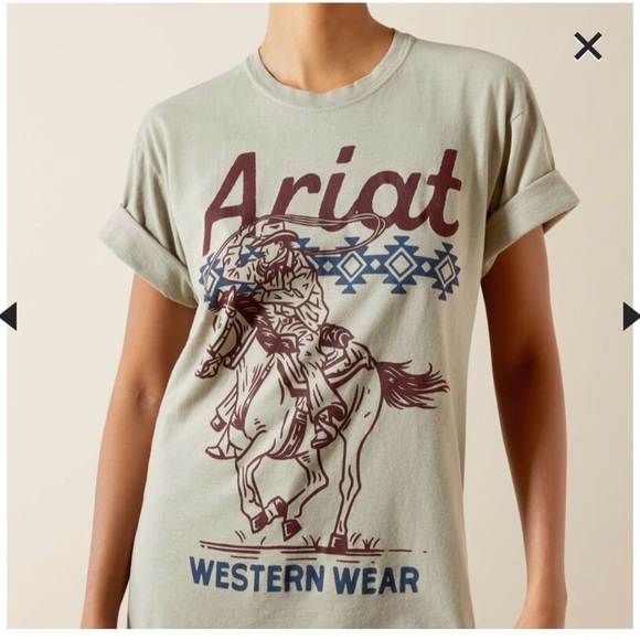 Ariat Sandstone Classic Rider T-Shirt - Picture 2 of 4